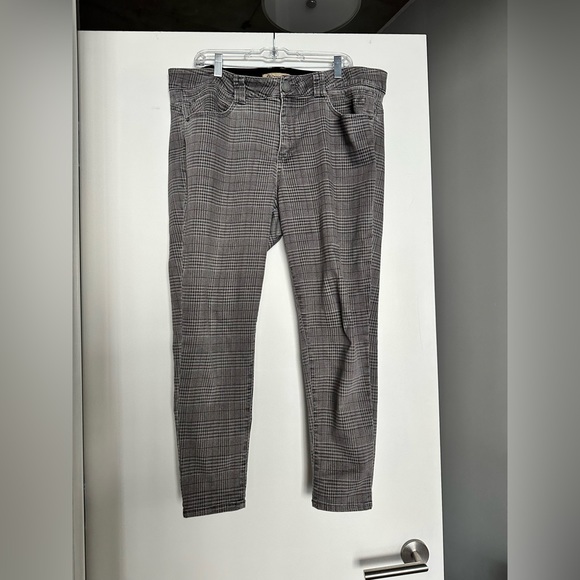 Democracy Ab Technology Gray Plaid Jeans Size 18 - Picture 9 of 11